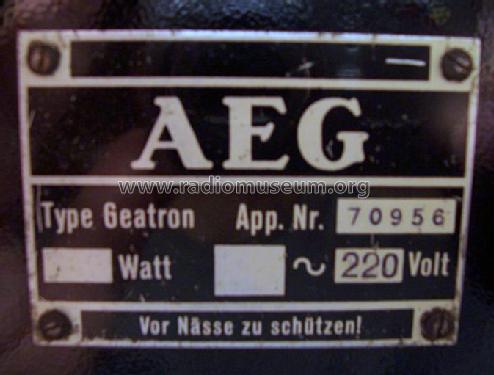 Geatron 2; AEG Radios Allg. (ID = 406183) Radio