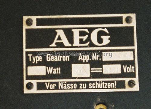 Geatron 3G/3bG; AEG Radios Allg. (ID = 117163) Radio