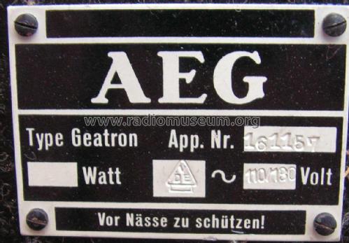 Geatron 3W; AEG Radios Allg. (ID = 2611480) Radio