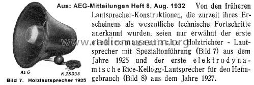 Holzlautsprecher ; AEG Radios Allg. (ID = 802482) Lautspr.-K