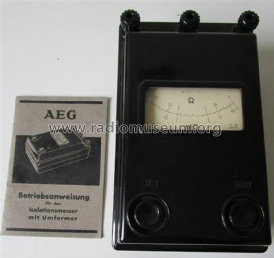 Isolationsmesser mit Umformer ; AEG Radios Allg. (ID = 2037909) Equipment