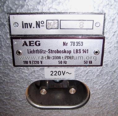 Lichtblitz-Stroboskop LBS141 - E-Nr. 2306-71142; AEG Radios Allg. (ID = 1110499) Equipment