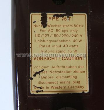 Magnetophon 75T; AEG Radios Allg. (ID = 1772242) Enrég.-R