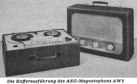 Magnetophon AW2; AEG Radios Allg. (ID = 655833) R-Player