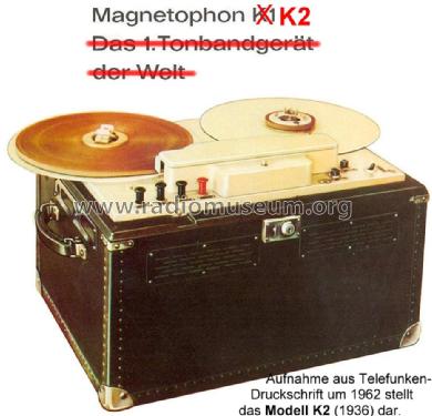 Magnetophon K2; AEG Radios Allg. (ID = 1143835) R-Player