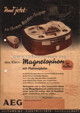 Magnetophon KL15; AEG Radios Allg. (ID = 29027) Ton-Bild