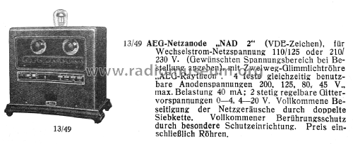 NAD 2; AEG Radios Allg. (ID = 2620095) Aliment.