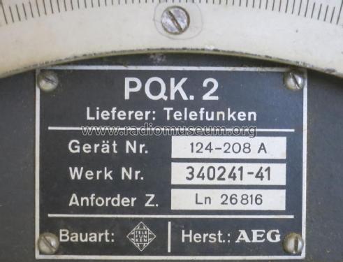 Prüf Quarz Kontrollgerät PQK.2 124-208A ; Telefunken (ID = 2392329) Ausrüstung