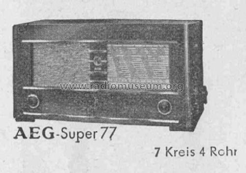 Super 77WK ; AEG Radios Allg. (ID = 318872) Radio