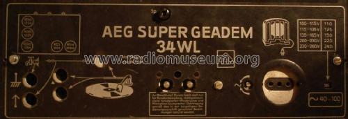 Super-Geadem 34WL = 34WS; AEG Radios Allg. (ID = 2198093) Radio