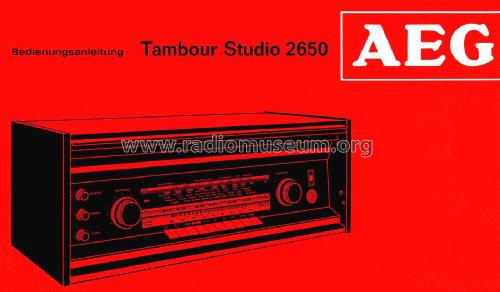 Tambour Studio 2650; AEG Radios Allg. (ID = 2841192) Radio