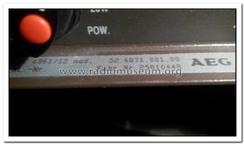 Transceiver 6861/12; AEG Radios Allg. (ID = 1504274) Mil TRX