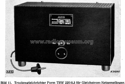 Trockengleichrichter TRW 220/0,3; AEG Radios Allg. (ID = 818710) Power-S