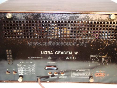 Ultra-Geadem W; AEG Radios Allg. (ID = 934155) Radio