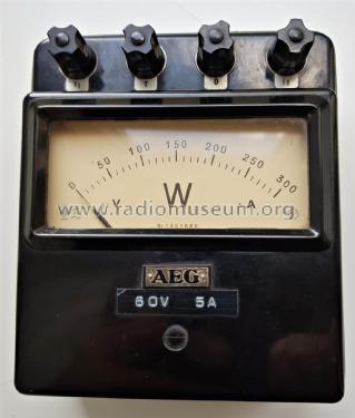 Wattmeter 60 V; 5 A; AEG Radios Allg. (ID = 2538839) Equipment