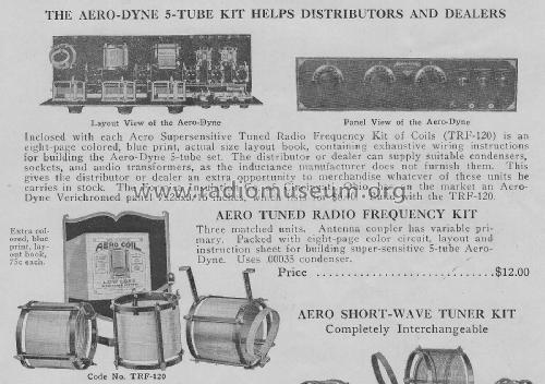 Aero-Dyne Tuned Radio Frequency Kit No. TRF-120; Aero Products Inc.; (ID = 1904235) Kit