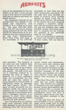 Aero Kits for Shortwave 1929 Brochure; Aero Products Inc.; (ID = 1905178) Paper
