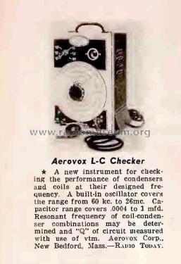 L-C Checker 95; Aerovox Wireless (ID = 2780402) Equipment