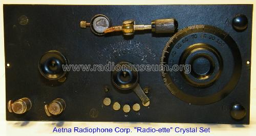 Radio-Ette Crystal Receiver ; Aetna Radiophone (ID = 1380176) Crystal