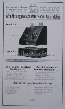 RE2 ; AFRA, AG für Radio- (ID = 866747) Radio