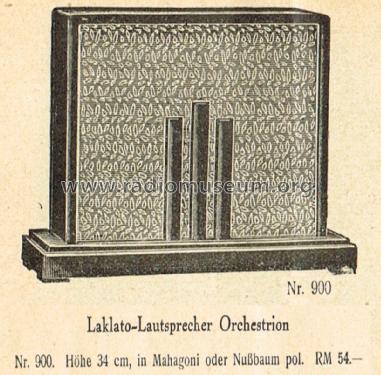 Laklato Orchestrion 900; AG für (ID = 1885844) Speaker-P