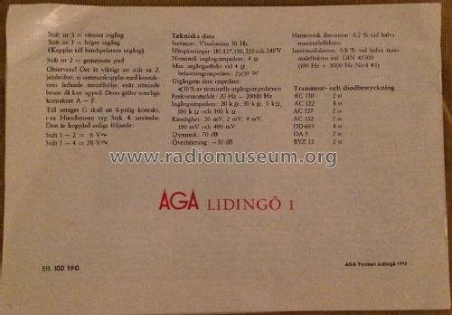 Stereoförstärkare 9334; AGA and Aga-Baltic (ID = 2232434) Ampl/Mixer