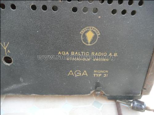 Mignon 31; AGA and Aga-Baltic (ID = 1206678) Radio