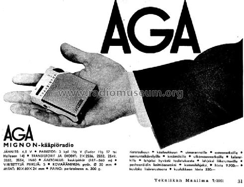 Mignon 6 Transistor ; AGA and Aga-Baltic (ID = 1139248) Radio