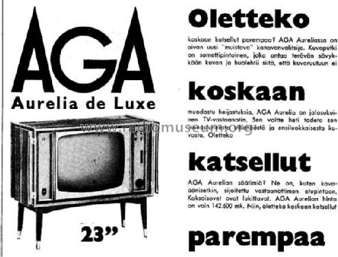 Aurelia de Luxe TV-5881; Aga, Helsinki - see (ID = 1853139) Television