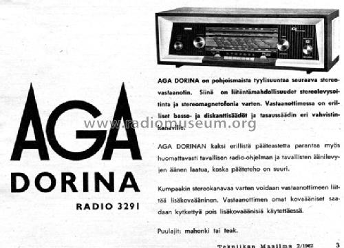 Dorina 3291; Aga, Helsinki - see (ID = 1047456) Radio