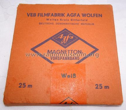 Magnettonband - Magnetic Recording Tape ; AGFA Wolfen, VEB (ID = 2924685) Diversos