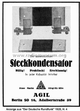 Steckkondensator ; Agil, Technische (ID = 1308741) Radio part