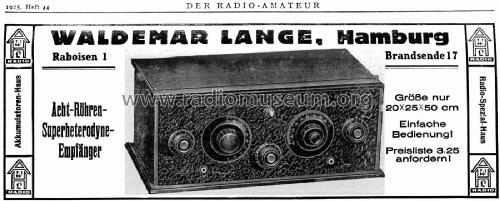 Acht-Röhren-Superheterodyne ; Ahawala, Waldemar (ID = 1922800) Kit