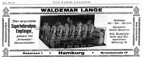 Acht-Röhren-Superheterodyne ; Ahawala, Waldemar (ID = 1922801) Kit