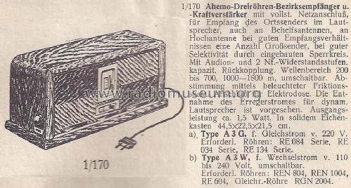A3W; Ahemo-Werkstätten; (ID = 1477437) Radio