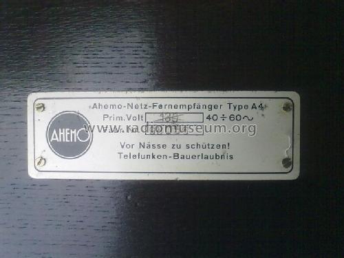 A4 ; Ahemo-Werkstätten; (ID = 1292384) Radio