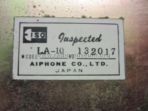 Transistor Intercom LA-10; Aiphone Co., Ltd.; (ID = 2395746) Telephony