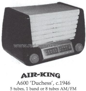 A600 'Duchess' ; Air King Products Co (ID = 1384698) Radio