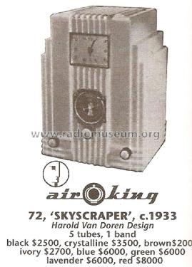 Air-King Skyscraper 72 ; Air King Products Co (ID = 1740176) Radio