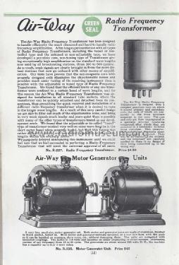 1922 Air-Way Catalog ; Air-Way Electric (ID = 1015710) Paper