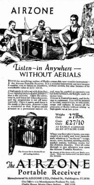 Airzone Portable ; Airzone 1931 Ltd.; (ID = 2162580) Radio