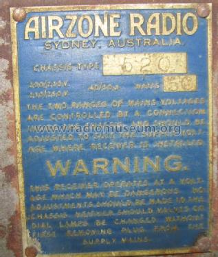 Radio Star 550 Ch= 520; Airzone 1931 Ltd.; (ID = 2070141) Radio