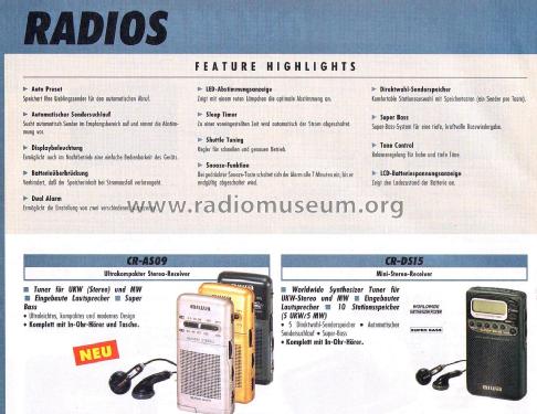 AM/FM Stereo CR-AS09; Aiwa Co. Ltd.; Tokyo (ID = 2811459) Radio