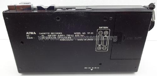 Cassette Recorder TP-25; Aiwa Co. Ltd.; Tokyo (ID = 2833573) Reg-Riprod