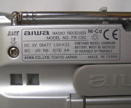 Dynamo & Flashlight Radio Receiver FR-C92; Aiwa Co. Ltd.; Tokyo (ID = 1652497) Radio