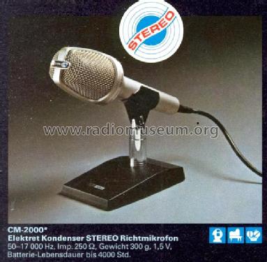Elektret Kondenser Richtmikrofon CM 2000; Aiwa Co. Ltd.; Tokyo (ID = 495818) Microfono/PU