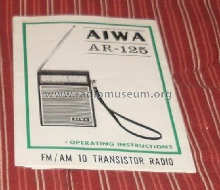 FM/AM 10 Transistor radio AR-125; Aiwa Co. Ltd.; Tokyo (ID = 1592866) Radio