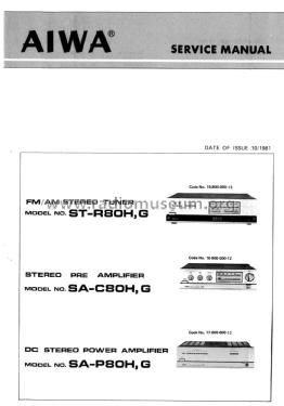 FM/AM Stereo Tuner ST-R80; Aiwa Co. Ltd.; Tokyo (ID = 1847755) Radio