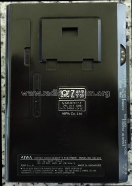 Stereo Radio Cassette Recorder HS-J36; Aiwa Co. Ltd.; Tokyo (ID = 2784973) Radio