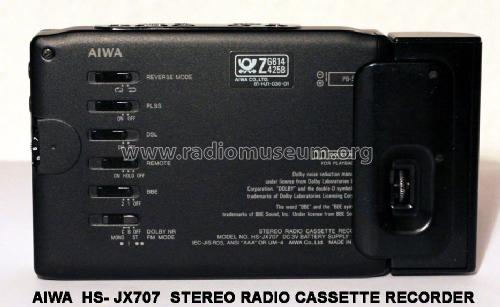 HS-JX707; Aiwa Co. Ltd.; Tokyo (ID = 726545) Radio